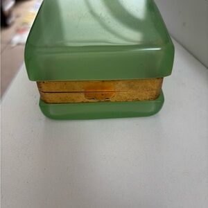 Green and Gold Glass Art Box